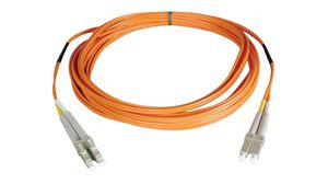 Câble confectionné en fibre optique 50/125 um OM4 Duplex LC - LC 5m