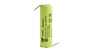 Oppladbart batteri, NiMH, AA, 1.2V, 2Ah