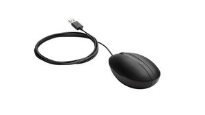 Wired Mouse 1000dpi Optical Ambidextrous Black