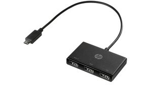 USB Hub, USB-C Plug, 3.0, USB Ports 3, USB-A Socket