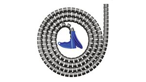 Guaina a spirale con utensile, 32mm, Polipropilene, Nero, 25m