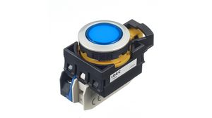 Illuminated Pushbutton Switch Momentary Function 1NO 250 VAC / 24 VDC LED Blue None