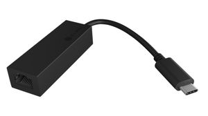 USB Network Adapter, 1Gbps, USB-C Plug - RJ45 Socket