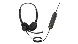 Headset mit Inline-Link, UC, Engage 40, Stereo, On-Ear, 20kHz, USB, Schwarz