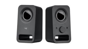 PC Speakers, 2.0, 6W, Black