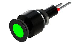 Indicatore a LED Verde 6.1mm 12VDC 20mA