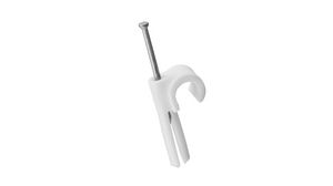 Cable Clip, Plug-In, Polyamide, White, 8 ... 10mm