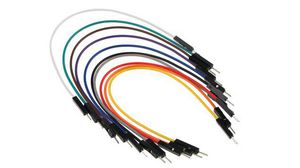 MIKROE-513, 150mm Insulated Breadboard Jumper Wire in Black, Blue, Brown, Green, Grey, Orange, Purple, Red, White,