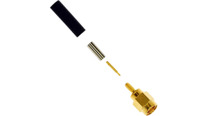 RF Connector, SMA, Brass, Plug, Straight, 50Ohm, Crimp Terminal
