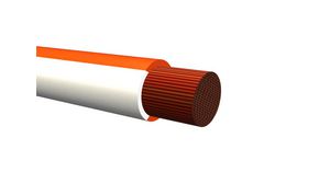 Gevlochten draden PVC 0.75mm² Blank koper Oranje/wit R2G4 100m
