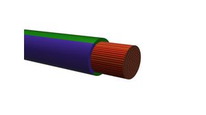 Fil multibrin PVC 1.5mm² Cuivre nu Green / Purple R2G4 100m