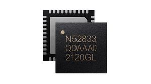 nRF52833 SoC with Bluetooth 5.4 / BLE / NFC, 40-Pin QFN Package