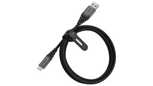 Cable, USB-A Plug - USB-C Plug, 1m, USB 2.0, Black