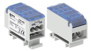 OJL Connector, Vis, 2 Pôles, 1.5kV, 80A, 2.5 ... 16mm², Bleu / Gris