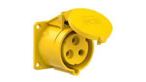 CEE Socket 3P 10mm² 32A IP44 110V Yellow