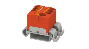 Terminal Block, Push-In, 7 Poles, 800V, 57A, 0.2 ... 10mm², Red