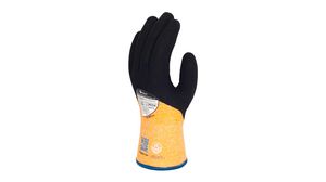 Gants de protection, résistants au froid, Latex / Polytéréphtalate d'éthylène (PET), Taille des gants 7, Noir / Orange, Pack of 60 Pairs