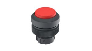 Pushbutton Actuator with Black Frontring Momentary Function Raised Button Red IP65 RAFIX 22 QR