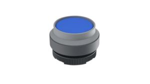 Drucktaster-Vorsatz mit hellgrauem, vorstehendem Frontring Tastend Runde Taste Blau IP65 RAFIX 22 FS+