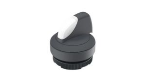 Selector Switch with Grey Frontring 2 Positions 40° Momentary Function Short Lever Black IP65 RAFIX 22 FS+