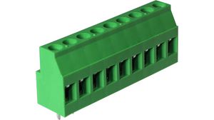 Wire-To-Board Terminal Block, THT, 5.08mm Pitch, Right Angle, Screw, Clamp, 9 Poles