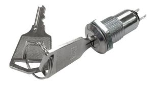 Schlüsselschalter, 12 mm 1 Schliesser 125 VAC 2-Pos 90° AUS-EIN