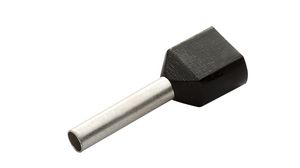 Twin Entry Ferrule 1.5mm² Black 16mm Pack of 100 pieces