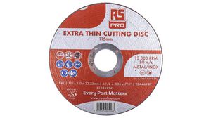 Extra Thin Cutting Disc, 115mm, 80m/s, Pack of 10 pieces