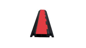 Cable Floor Cover PVC / Rubber Black / Red 1m