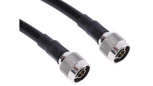 RF Cable Assembly, N Male Straight - N Male Straight, 2m, Black