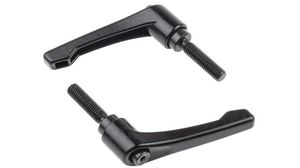 Clamping Lever, M8 Thread, Black, 65mm, Steel / Zinc, Pack of 2 pieces