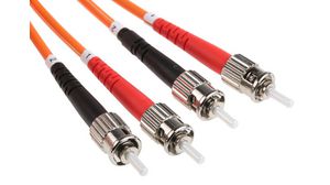 Câble confectionné en fibre optique 62.5/125 um OM1 Simplex ST - ST 10m