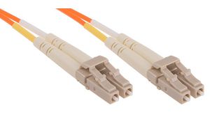 Câble confectionné en fibre optique 50/125 um OM2 Duplex LC - LC 5m