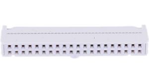 IDC Connector, Right Angle, Socket, White, 1A, Contacts - 40