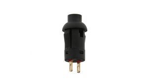 Pushbutton Switch Momentary Function 1NO, 5mm Panel Mount Black