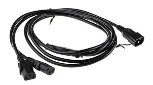 AC Power Cable, IEC 60320 C13 - IEC 60320 C14, 2.5m, Black