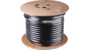 Mains Cable 5x 1.5mm² Bare Copper Unshielded 750V 50m Black