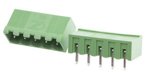 Pluggable Terminal Block, Plug, Right Angle, 15A, 5mm Pitch, 5 Poles