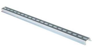 Top Hat Perforated DIN Rail, Steel, Silver, 500 x 35mm