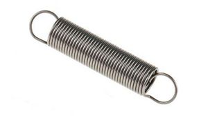 Extension Spring, 25 ... 80.8mm, 0.09N/mm, 5.4N, Stainless Steel
