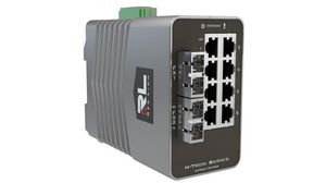 Industrial Ethernet Switch, Singlemode, 15km, RJ45 Ports 8, Fibre Ports 2SC, 1Gbps, Layer 2 Managed