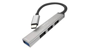 USB Hub, USB-C Plug, 2.0 / 3.0, USB Ports 4, USB-A Socket