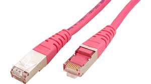Patchkabel, RJ45-Steckverbinder - RJ45-Steckverbinder, Cat 6, S/FTP, 1m, Rosa