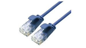 Kabel połączeniowy, Wtyczka RJ45 - Wtyczka RJ45, Cat 6a, U/UTP, 2m, Niebieski