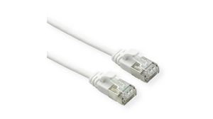 Kabel połączeniowy, Wtyczka RJ45 - Wtyczka RJ45, Cat 6a, U/FTP, 1m, Biały