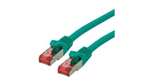 Câble patch, Fiche RJ45 - Fiche RJ45, Cat 6, S/FTP, 300mm, Vert