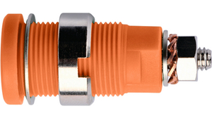 Safety socket, Orange, Nickel-Plated, 1kV, 32A