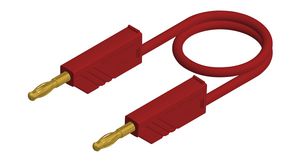 Test Lead Gold-Plated Brass 250mm Red