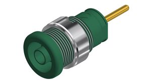Safety socket, Green, Gold-Plated, 1kV, 24A