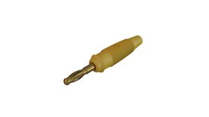 Plug, Yellow, Gold-Plated, Brass, 30 VAC / 60 VDC, 32A